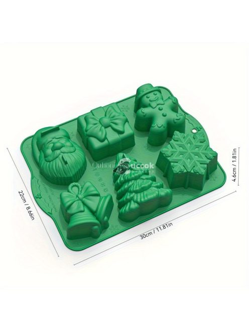 Karácsonyi szilikon tortaforma készlet