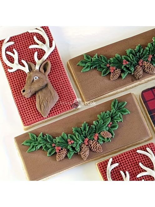 Karácsonyi koszorú csokoládéforma