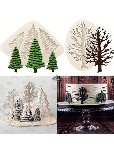 2 darab, fa csokoládé formák, szilikon formák