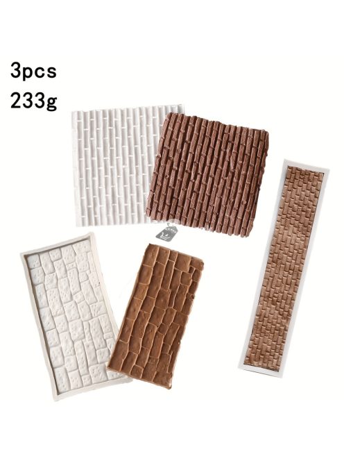 Kőfal Fondant Forma, 3D Szilikon Forma