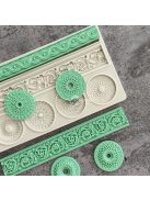 Szilikon forma tortadíszítéshez - Iránytű és domborított oszlop dizájn