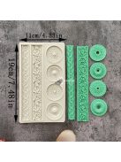 Szilikon forma tortadíszítéshez - Iránytű és domborított oszlop dizájn