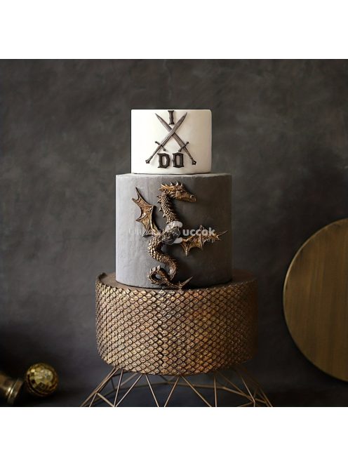 Kard Szilikon Formák, Fegyver Fejsze Fondant Forma Torták Díszítéséhez