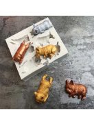 3D kutya szilikon forma tortadíszítéshez