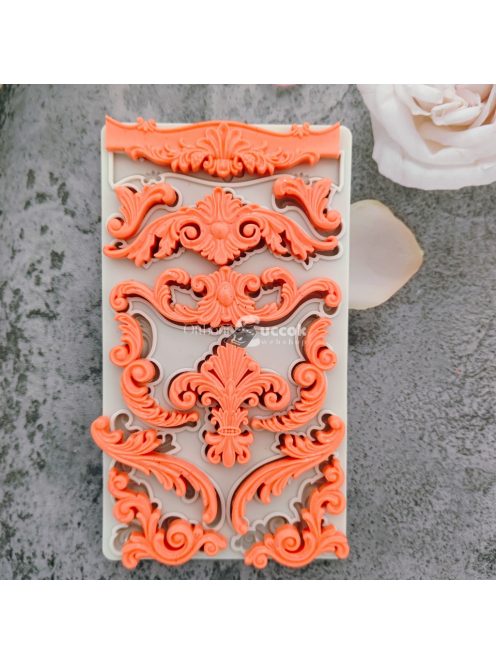 Barokk stílusú Szilikon Forma Fondant