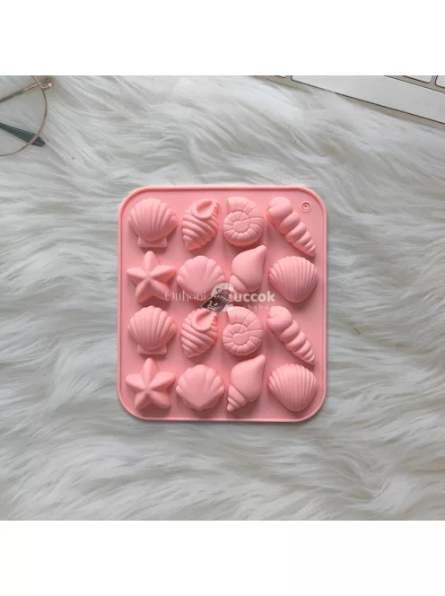 12-üreges szilikon kagyló és tengeri csillag formák