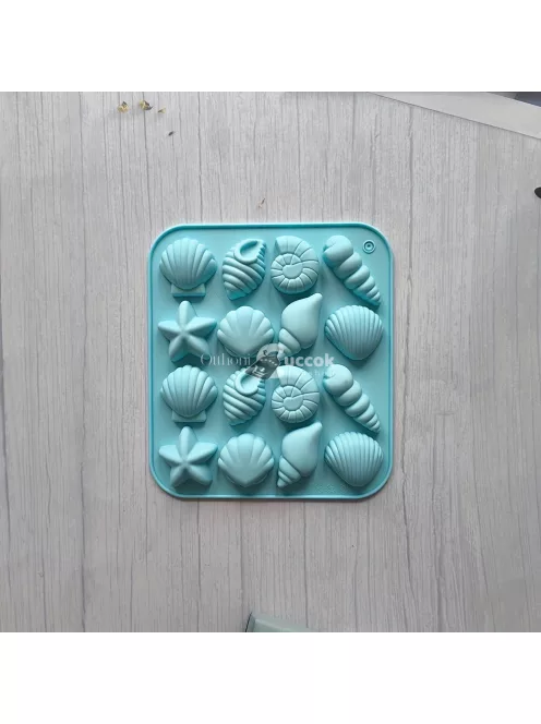 12-üreges szilikon kagyló és tengeri csillag formák