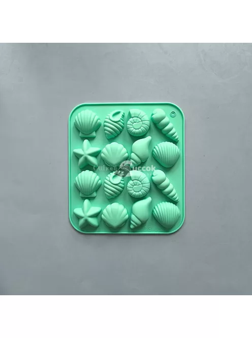 12-üreges szilikon kagyló és tengeri csillag formák