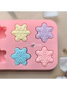 6-üreges szilikon hópehely sütőforma