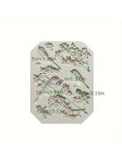 Szilikon madár és virágzó ág fondant forma