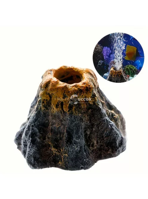 Akvárium Vulkán Buborékozó Dekor - 1db Buborékdiffúzor