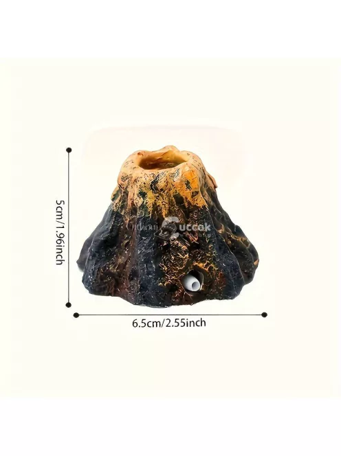 Akvárium Vulkán Buborékozó Dekor - 1db Buborékdiffúzor