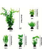 Akvárium Kiegészítők Zöld Növények, 10db Zöld Akvárium Díszek