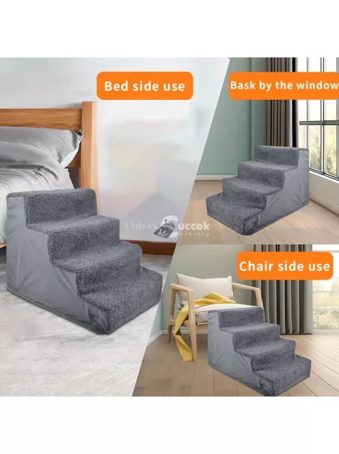 4 szintes kisállat lépcső, ideális magas ágyakhoz és kanapékhoz