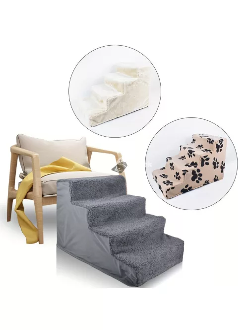 4 szintes kisállat lépcső, ideális magas ágyakhoz és kanapékhoz