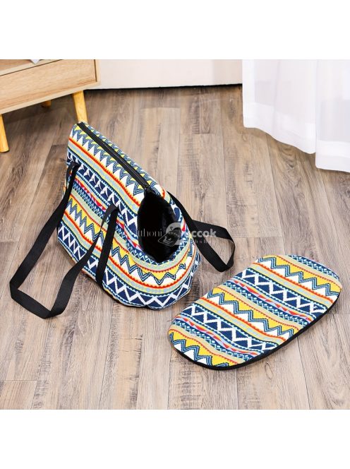 Hordozható macskahordozó táska cipzárral