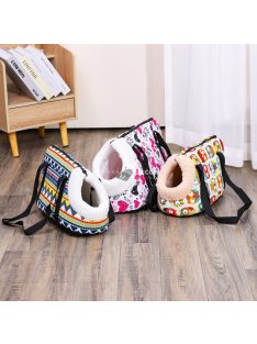 Hordozható macskahordozó táska cipzárral