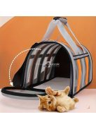 Könnyű, összecsukható kisállat-hordozó cipzárral