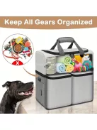 Kétrétegű Kutya Utazótáska, 2 Extra Nagy Élelmiszer-tartállyal