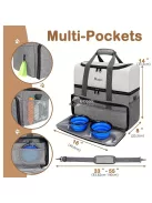 Kétrétegű Kutya Utazótáska, 2 Extra Nagy Élelmiszer-tartállyal