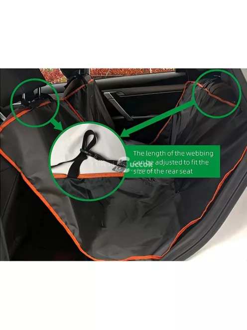 Vízálló és foltálló autós üléshuzat kutyáknak - Csúszásmentes, könnyen tisztítható háziállat szőnyeg a hátsó ülés védelmére