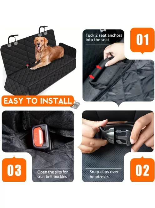 Autóülés védő háziállat hordozó - folt és karmolásálló