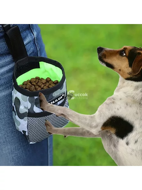 Hordozható kutyakiképző táska csemege és jutalomfalat rekesszel