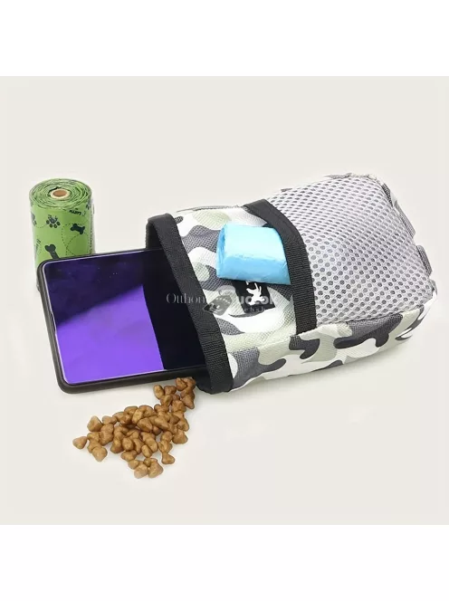 Hordozható kutyakiképző táska csemege és jutalomfalat rekesszel