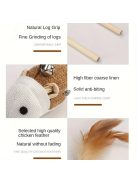 Interaktív Vicces Macskabot, Fából Készült Macskapálca