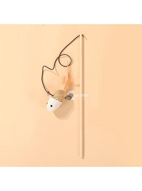 Interaktív Vicces Macskabot, Fából Készült Macskapálca