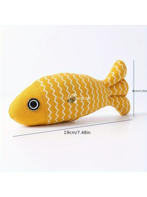 3 db Plüss Hal Alakú Játék Macskáknak