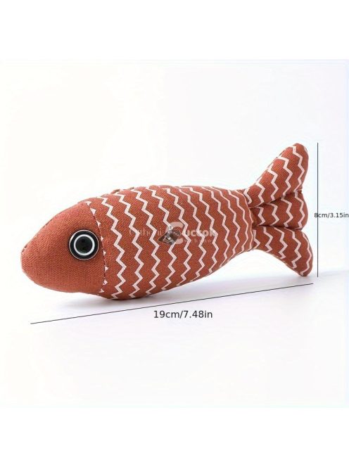 3 db Plüss Hal Alakú Játék Macskáknak