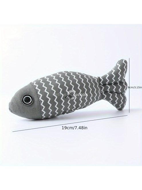 3 db Plüss Hal Alakú Játék Macskáknak