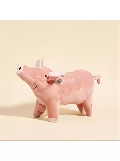 Puha rózsaszín plüss malac játék