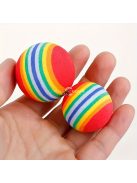10db Szivárvány Csíkos Habgolyók Macskáknak & Kutyáknak