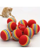 10db Szivárvány Csíkos Habgolyók Macskáknak & Kutyáknak