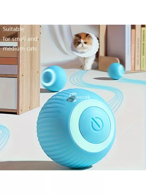 1 db Interaktív Elektromos Okos Macskajáték Labda - USB-ről Tölthető Automatikus Mozgó Guruló Labda