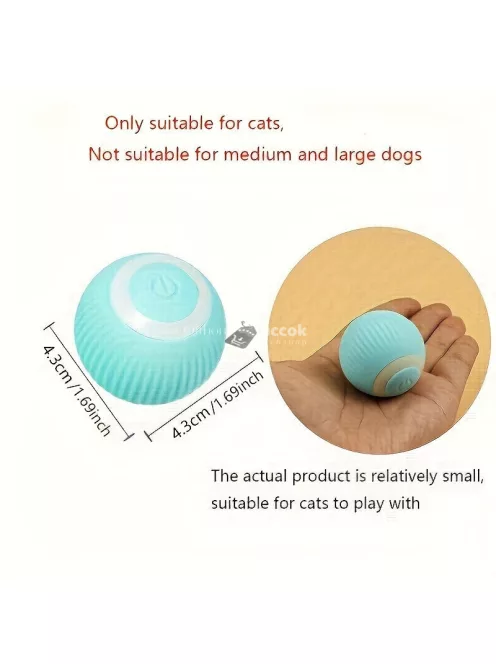 1 db Interaktív Elektromos Okos Macskajáték Labda - USB-ről Tölthető Automatikus Mozgó Guruló Labda