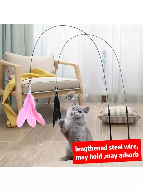 Macska tollas játék, 80 cm hosszú rúddal és 7 cm-es talppal