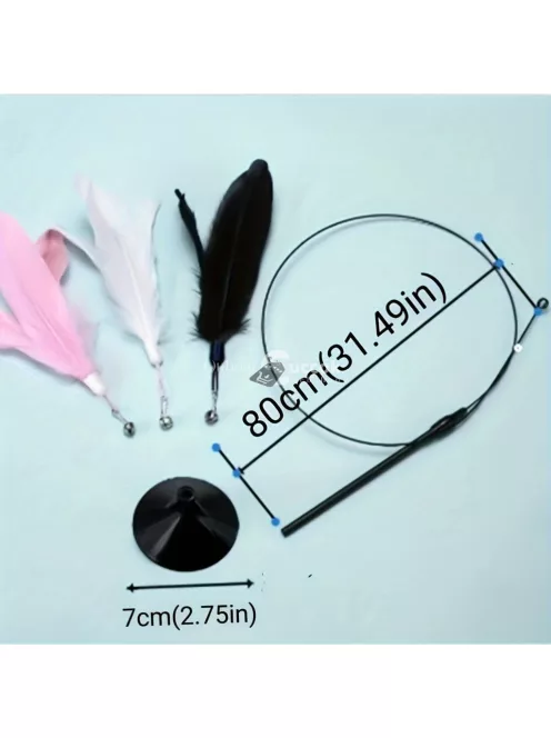 Macska tollas játék, 80 cm hosszú rúddal és 7 cm-es talppal