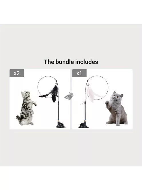 Macska tollas játék, 80 cm hosszú rúddal és 7 cm-es talppal