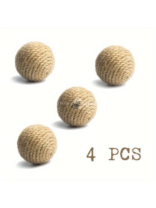 4db Natúr, Kézzel Készített Macskagolyók