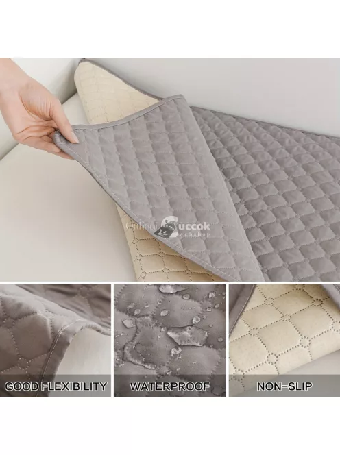 Szürke hálós, szennyeződésmentes, vízálló háziállat lepedő