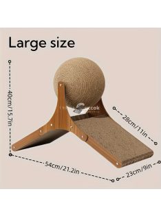 Interaktív macskajáték, kaparó és forgatható gombolyag