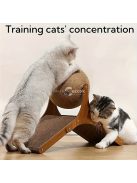 Interaktív macskajáték, kaparó és forgatható gombolyag