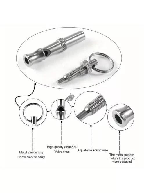 2db professzionális kutyakiképző síp állítható hangmagassággal