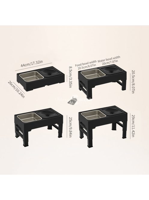 2 az 1-ben emelt kisállat etető