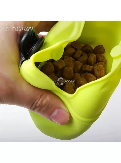 Kényelmes hordozható kutyakiképző táska csemege tasakkal és ételadagolóval