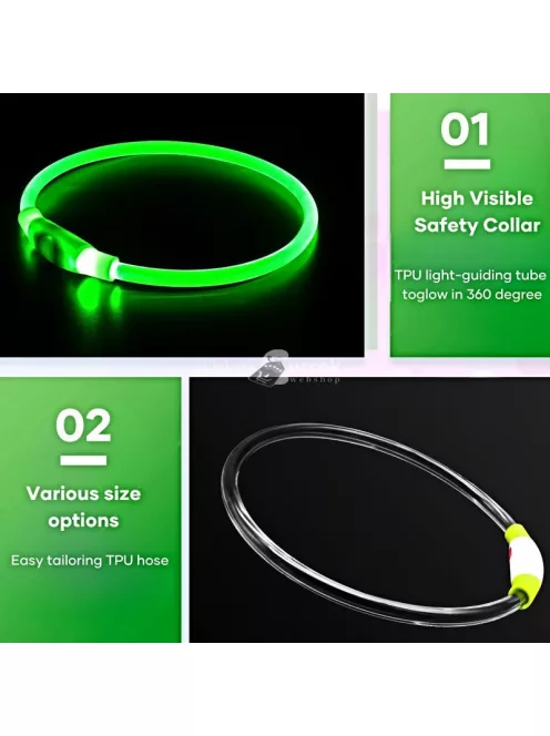 Áll0tható LED kutyanyakörv