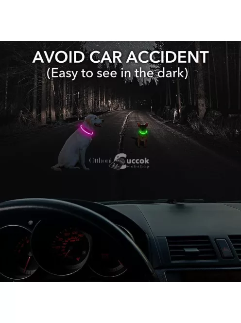 Áll0tható LED kutyanyakörv